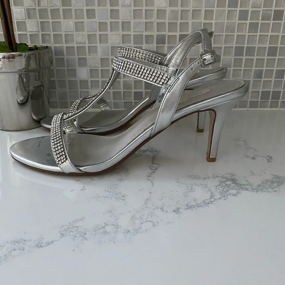 Glint Womans Silver Dress Sandal